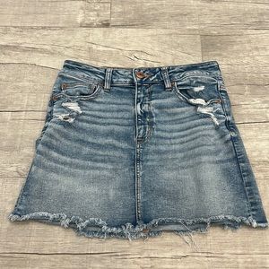American Eagle Outfitters Next Level Stretch Hi-Rise Mini Jean Skirt Womens Sz 6